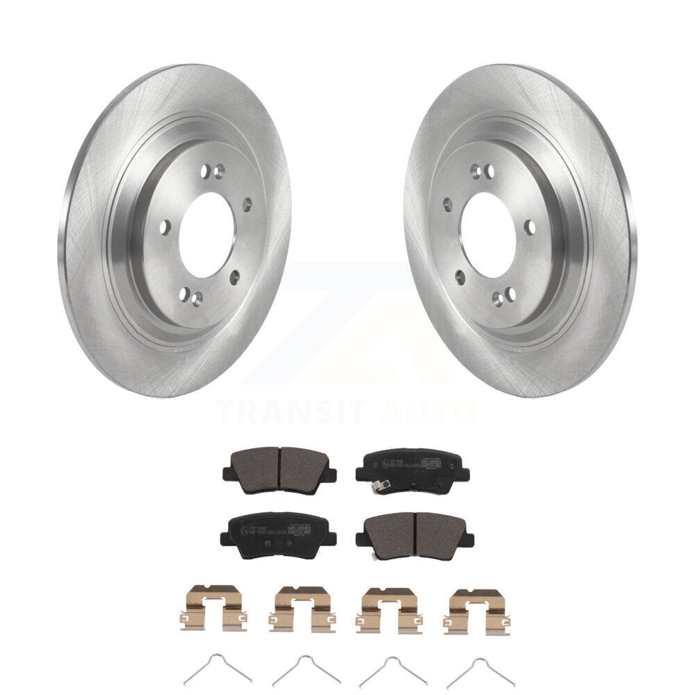 Rear Brake Rotor And Ceramic Pad Kit For Kia Cadenza With Electric Parking