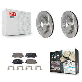 Rear Brake Rotor & Ceramic Pad Kit For Tesla S X With Single Piston Caliper