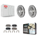 Rear Brake Rotor & Ceramic Pad Kit For Tesla S X With Single Piston Caliper