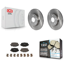 Rear Disc Brake Rotors And Ceramic Pads Kit For INFINITI QX50 QX55