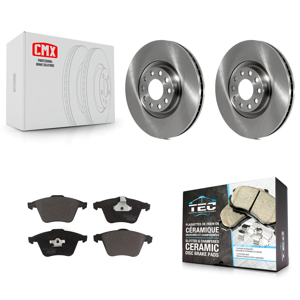 Front Disc Brake Rotors And Ceramic Pads Kit For Audi A6 Quattro