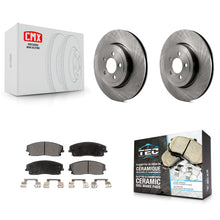 Charger l'image dans la galerie, [Front] 2015-2018 Dodge Charger RWD with 3.6L Premium OE Brake Rotors &amp; Ceramic Pads Kit For Max Braking
