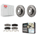[Front] 2015-2018 Dodge Charger RWD with 3.6L Premium OE Brake Rotors & Ceramic Pads Kit For Max Braking