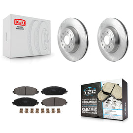 Front Disc Brake Rotors And Ceramic Pads Kit For Ram 1500