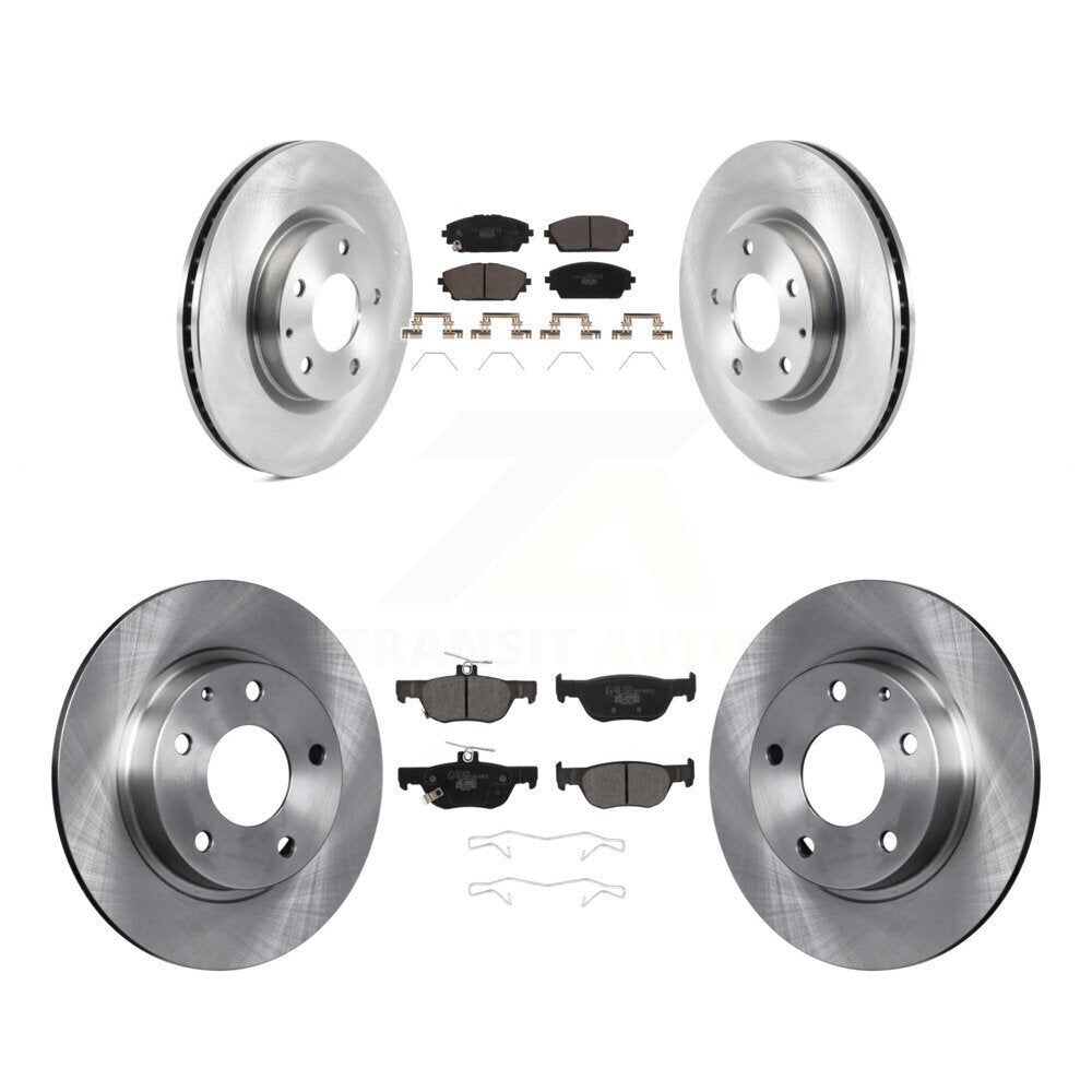 Front Rear Disc Brake Rotors And Ceramic Pads Kit For Mazda 3