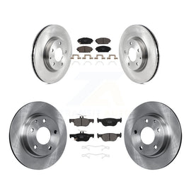 Front Rear Disc Brake Rotors And Ceramic Pads Kit For Mazda 3