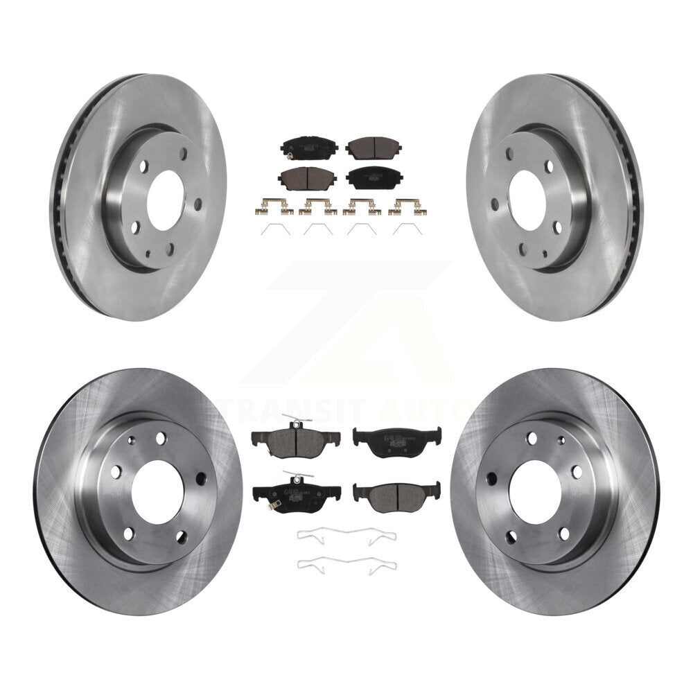 Front Rear Disc Brake Rotors And Ceramic Pads Kit For Mazda 3