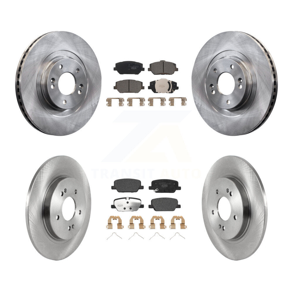 [Front+Rear] 2019-2020 Hyundai Santa Fe Premium OE Brake Rotors & Ceramic Pads Kit For Max Braking