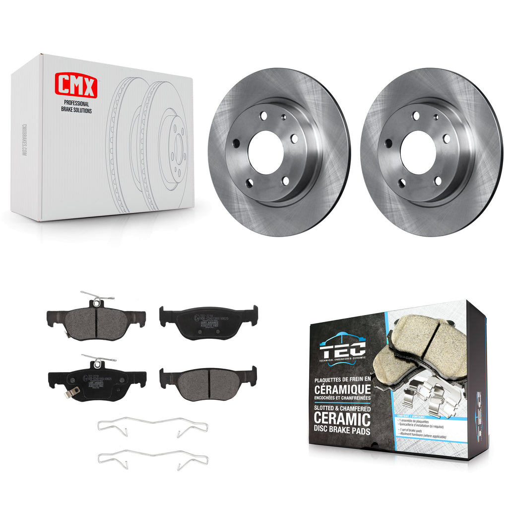 Rear Disc Brake Rotors And Ceramic Pads Kit For Mazda 3 CX-30