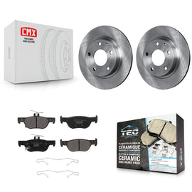 Rear Disc Brake Rotors And Ceramic Pads Kit For Mazda 3 CX-30