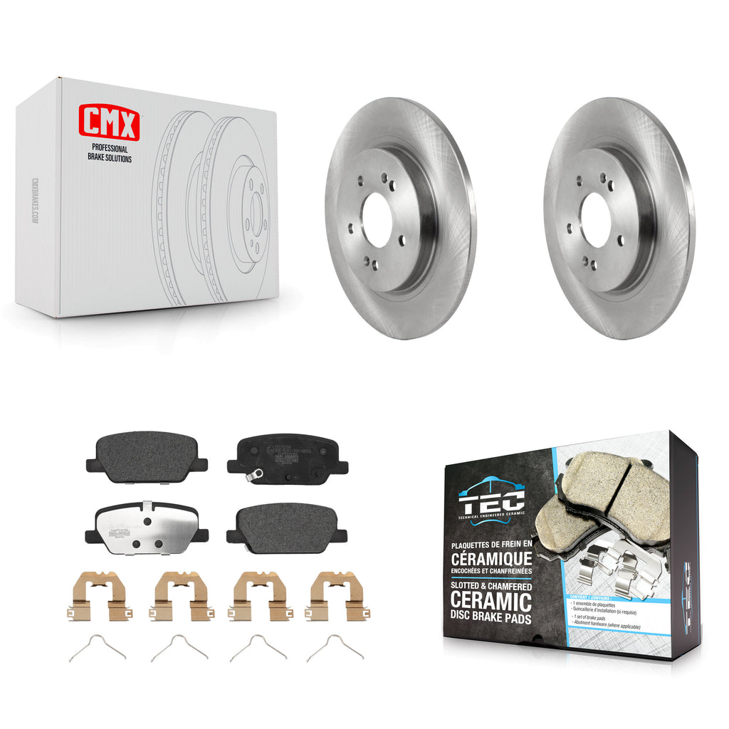 Rear Brake Rotor And Ceramic Pad Kit For Hyundai Santa Fe Kia Telluride Palisade