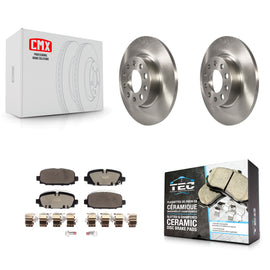 Rear Disc Brake Rotors And Ceramic Pads Kit For Jeep Compass