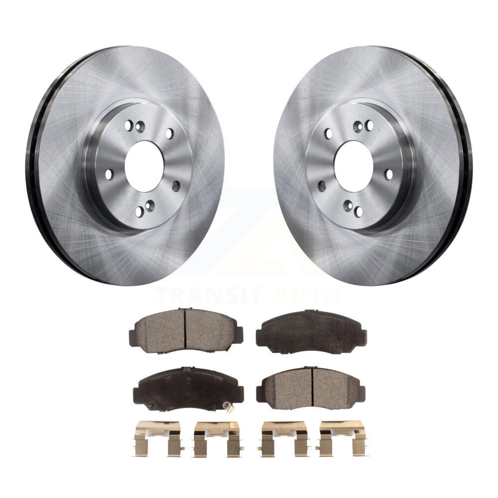 Front Disc Brake Rotors And Ceramic Pads Kit For Honda Accord