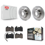 Front Disc Brake Rotors And Ceramic Pads Kit For Cadillac CT6