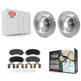 Front Disc Brake Rotors And Ceramic Pads Kit For INFINITI QX50 QX55