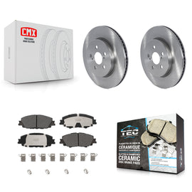 Front Disc Brake Rotors And Ceramic Pads Kit For Toyota Corolla Prius Prime
