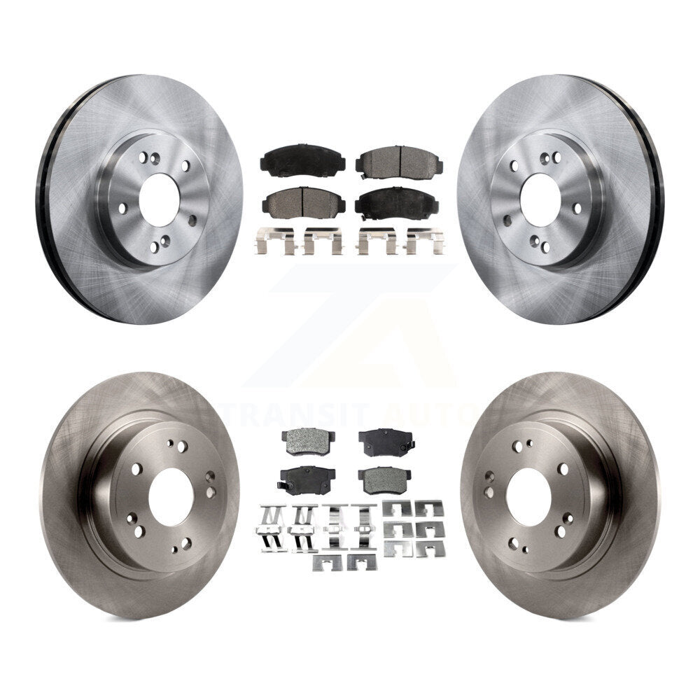 [Front+Rear] 06-07 Honda Accord Hybrid with 3.0L Premium OE Brake Rotors & Ceramic Pads Kit For Max Braking