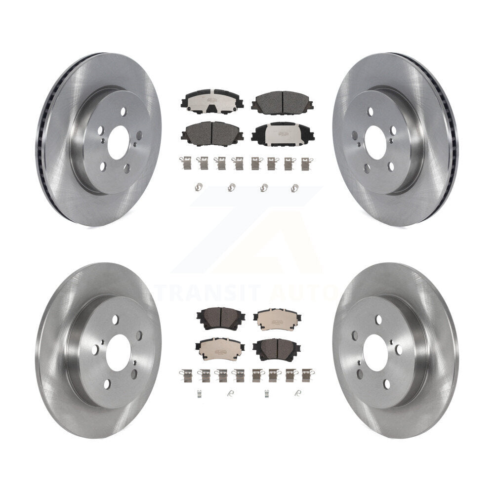 Front Rear Disc Brake Rotors And Ceramic Pads Kit For Toyota Corolla