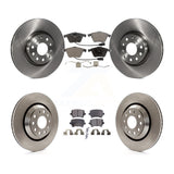 Front Rear Disc Brake Rotors And Ceramic Pads Kit For Volkswagen CC