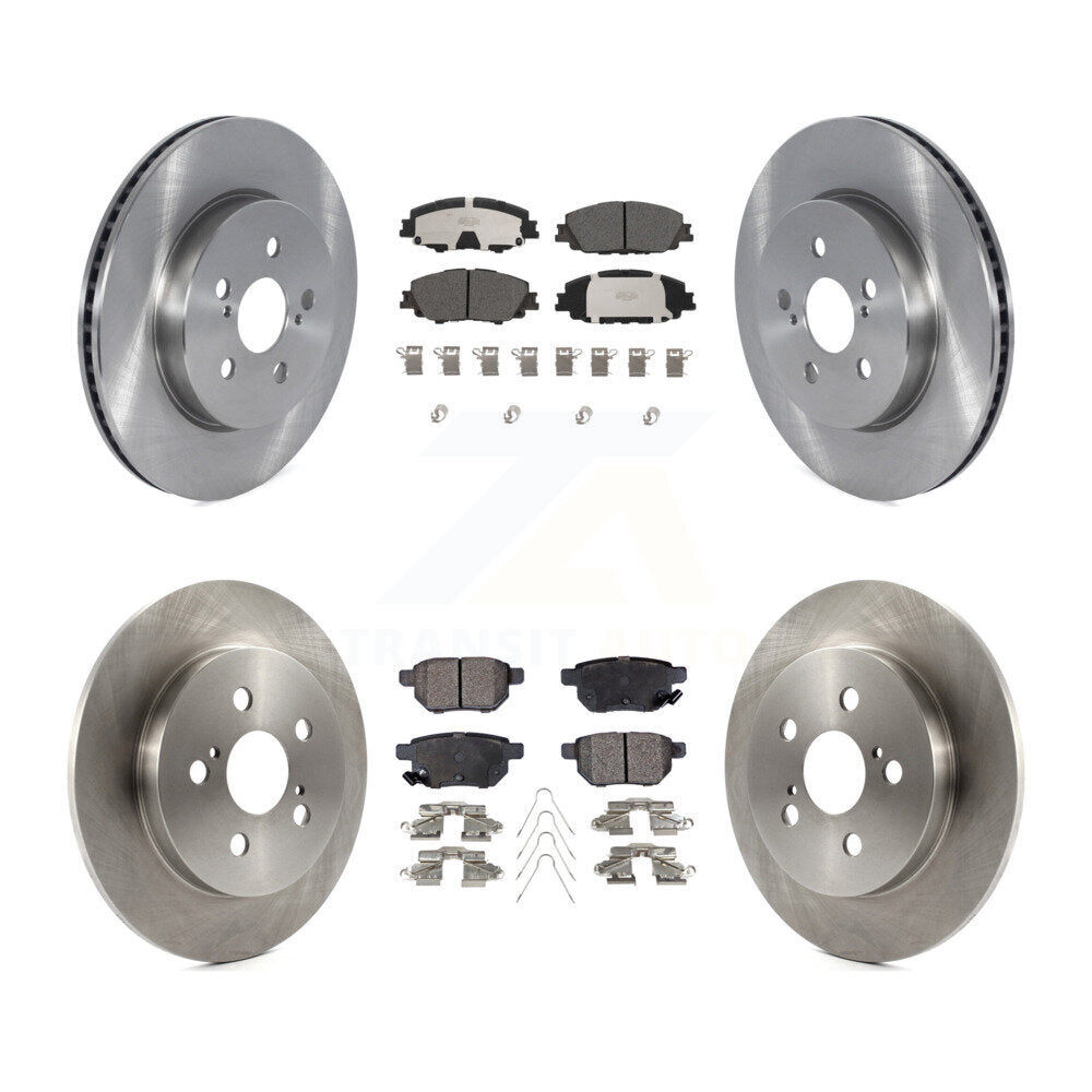 Front Rear Brake Rotors Ceramic Pad Kit For 2020-2022 Toyota Corolla Prius Prime