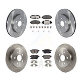Front Rear Brake Rotors Ceramic Pad Kit For 2020-2022 Toyota Corolla Prius Prime