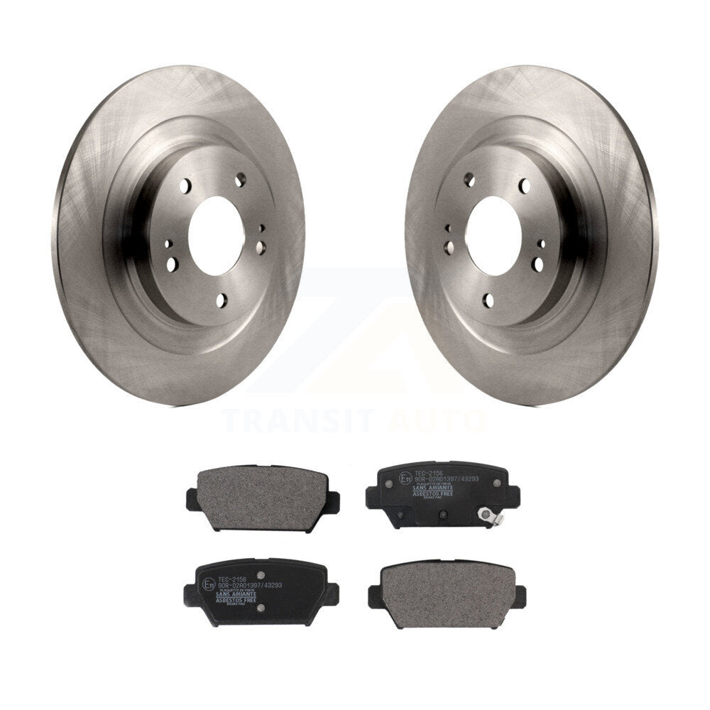 Rear Disc Brake Rotors And Ceramic Pads Kit For Mitsubishi Eclipse Cross