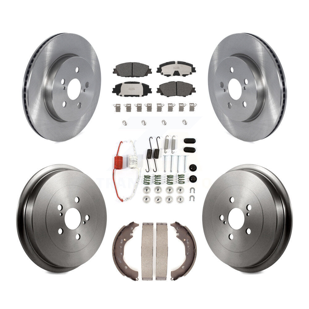 [Front+Rear] 2019 Toyota Corolla 2.0L Premium OE Brake Rotor Drum Kit & Ceramic Pads For Max Braking