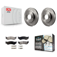 Charger l'image dans la galerie, [Front] 2002 Lincoln Navigator From 03 19 02 Premium OE Brake Rotors &amp; Ceramic Pads Kit For Max Braking