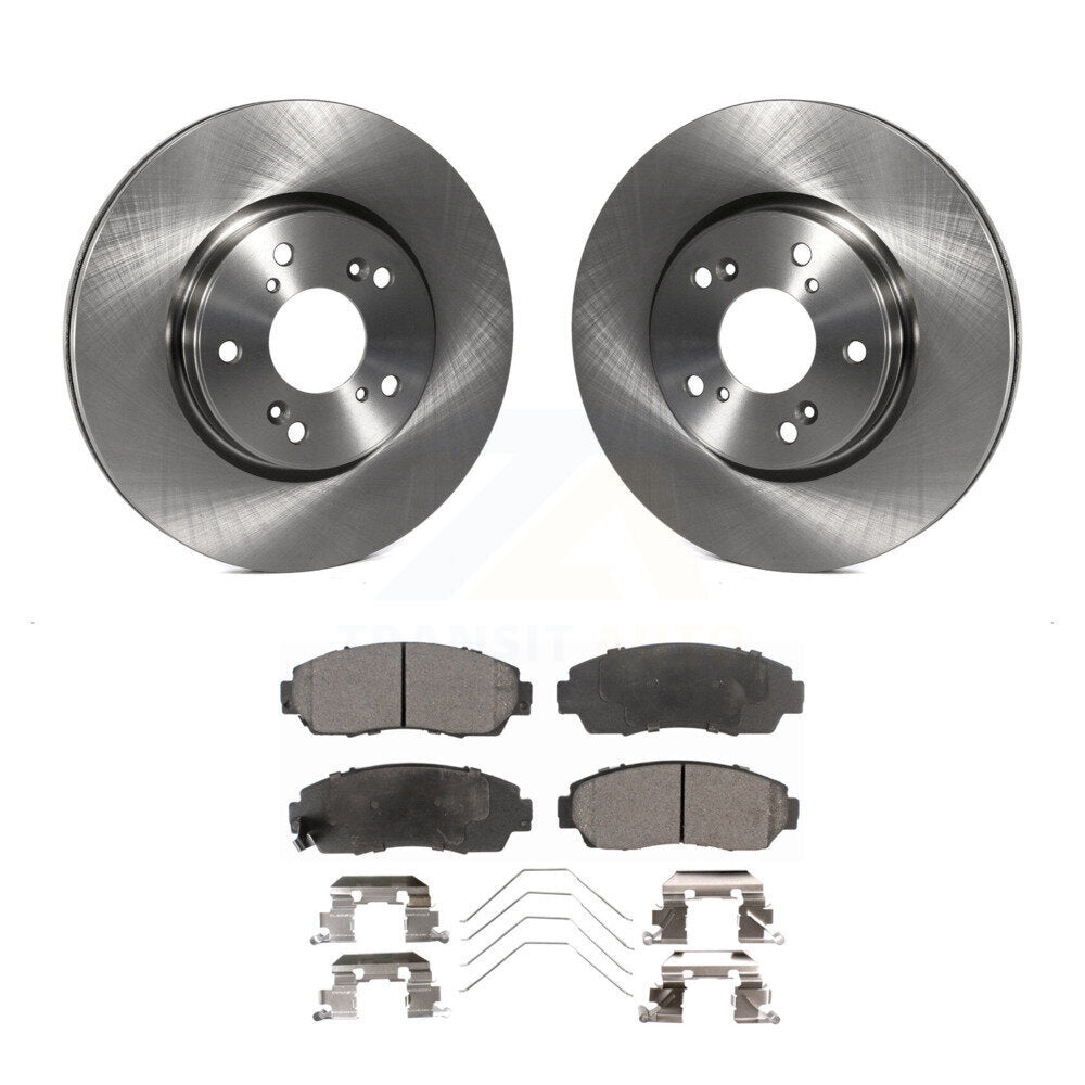 Front Disc Brake Rotors And Ceramic Pads Kit For Honda CR-V