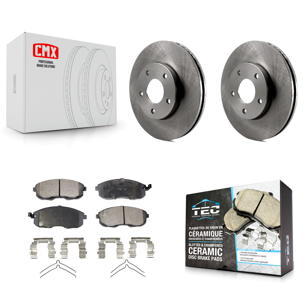 [Front] 1999 Nissan Maxima From 04 Premium OE Brake Rotors & Ceramic Pads Kit For Max Braking