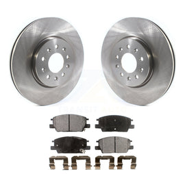 [Front] 2020 Buick Regal Sportback FWD with 2.0L Premium OE Brake Rotors & Ceramic Pads Kit For Max Braking