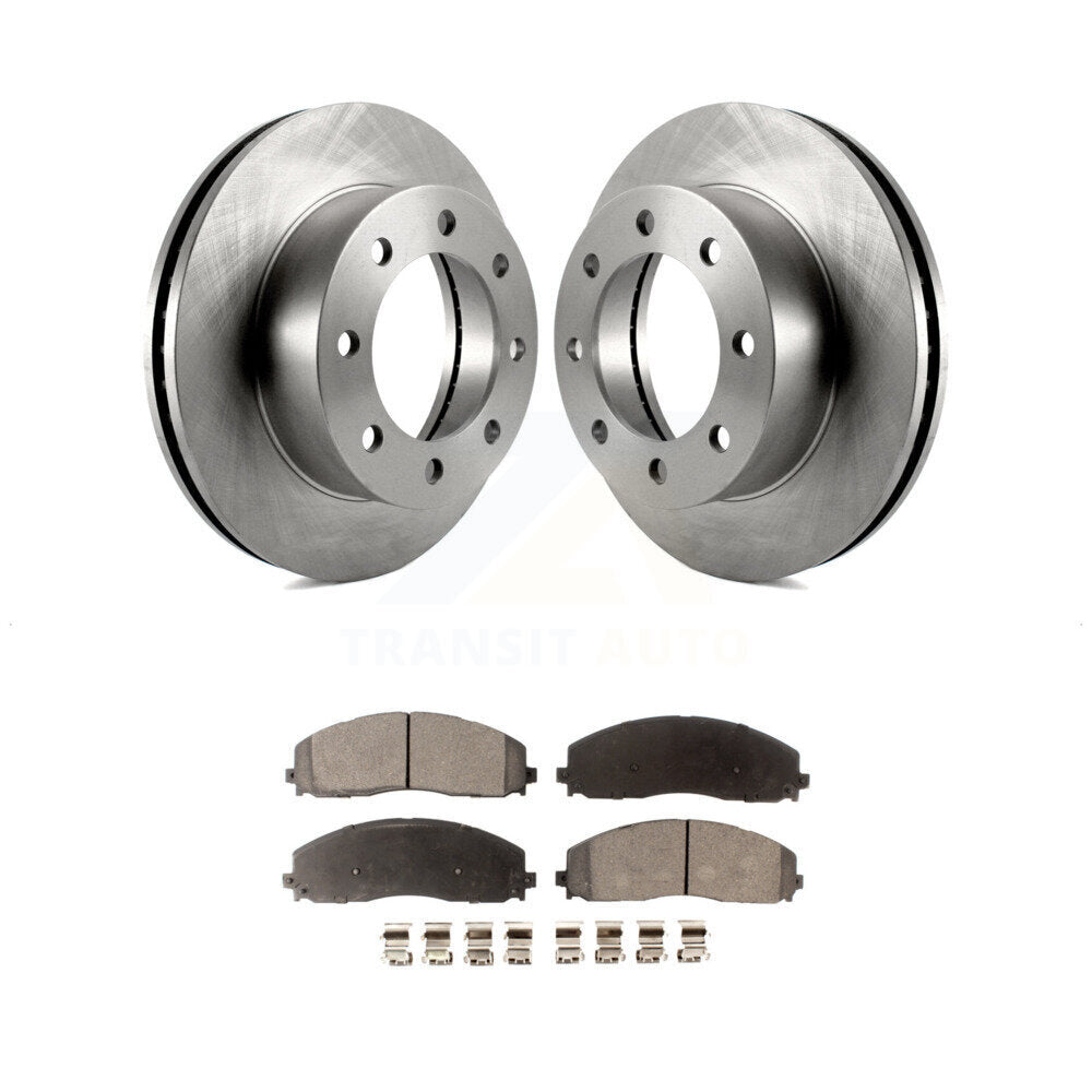 Front Disc Brake Rotors And Ceramic Pads Kit For 2013 Ford F-250 Super Duty 4WD