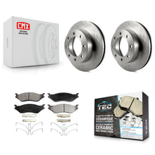 Charger l'image dans la galerie, Front Brake Rotors &amp; Ceramic Pad Kit For Ford F-450 Super Duty With 8 Lug Wheels