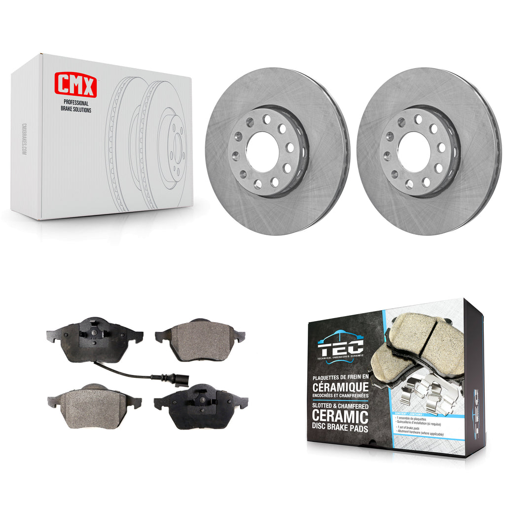 Front Disc Brake Rotors And Ceramic Pads Kit For Audi A6 Quattro 100