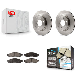 [Front] 2007 Nissan TITAN From 04 07 Premium OE Brake Rotors & Ceramic Pads Kit For Max Braking