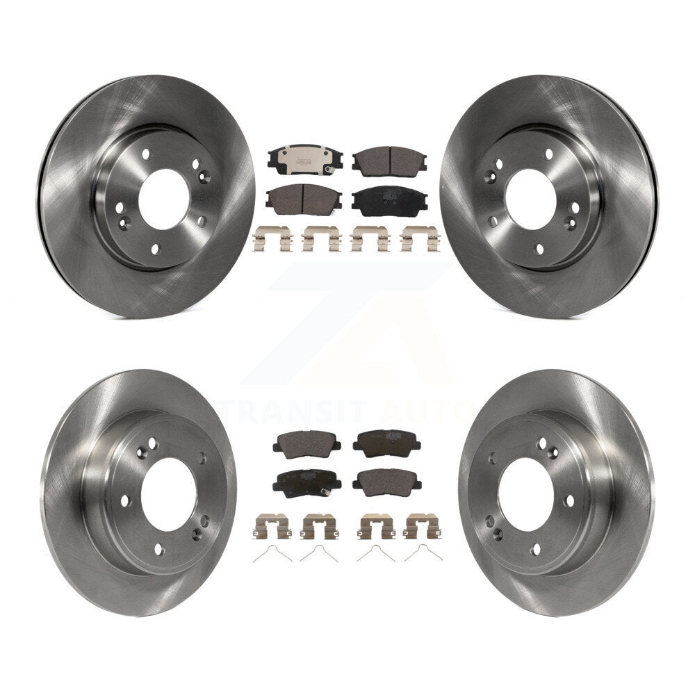 [Front+Rear] 2020-2022 Hyundai Venue Kia Soul Premium OE Brake Rotors & Ceramic Pads Kit For Max Braking
