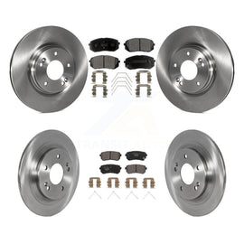Front Rear Disc Brake Rotors And Ceramic Pads Kit For Hyundai Kona Kia Seltos