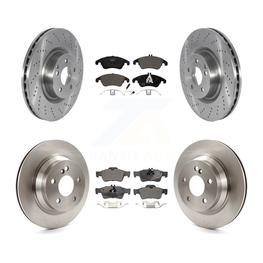 [Front+Rear] 2015-2016 Mercedes-Benz E400 Sedan Premium OE Brake Rotors & Ceramic Pads Kit For Max Braking
