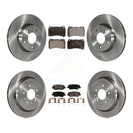 Front Rear Disc Brake Rotors And Ceramic Pads Kit For 2019 Cadillac ATS Base