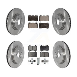 Front Rear Disc Brake Rotor & Ceramic Pad Kit For Tesla S X With Brembo Calipers