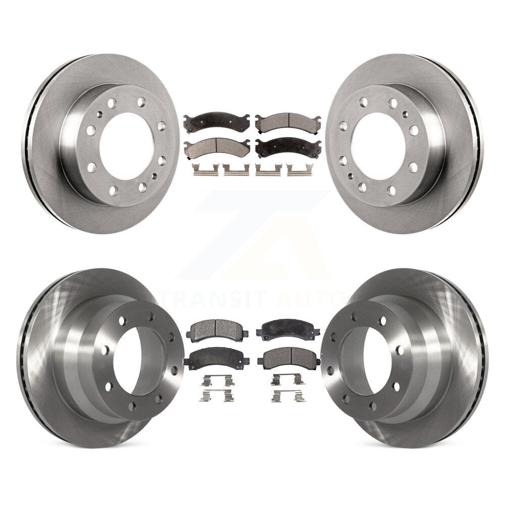 Front Rear Disc Brake Rotors And Ceramic Pads Kit For Chevrolet Express 4500