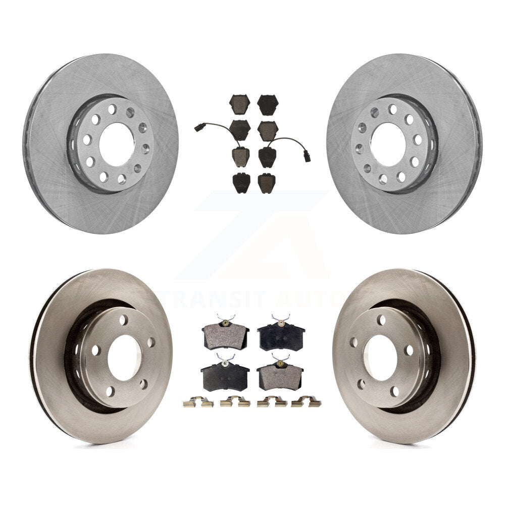 Front Rear Disc Brake Rotors And Ceramic Pads Kit For Volkswagen Passat