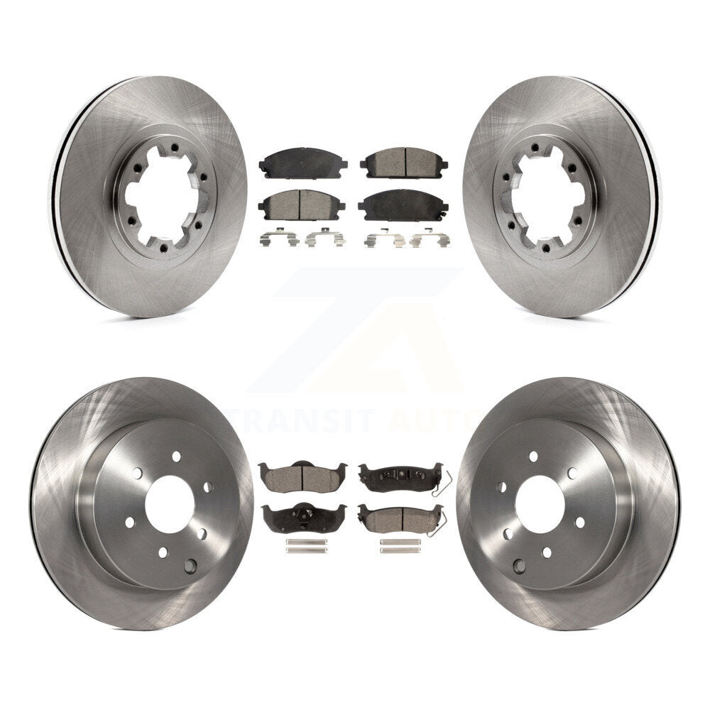 [Front+Rear] 2004 Nissan Pathfinder From 08 Premium OE Brake Rotors & Ceramic Pads Kit For Max Braking