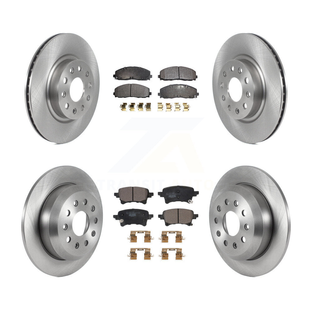 Front Rear Disc Brake Rotors And Ceramic Pads Kit For Jeep Wrangler
