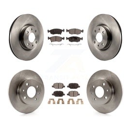 Front Rear Disc Brake Rotors And Ceramic Pads Kit For Fiat 500