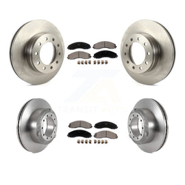 Front Rear Brake Rotor Ceramic Pad Kit For 2022-2022 Ford F-450 Super Duty F-550
