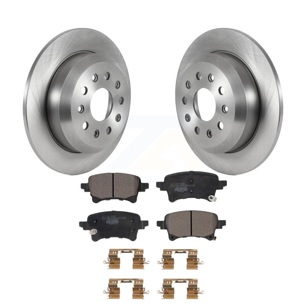 Rear Disc Brake Rotors And Ceramic Pads Kit For Jeep Wrangler