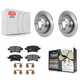 Rear Disc Brake Rotors And Ceramic Pads Kit For Jeep Wrangler