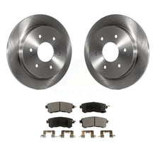 Charger l&#39;image dans la galerie, Rear Brake Rotors &amp; Ceramic Pad Kit For 2017-2019 Nissan Armada With Solid Rotor