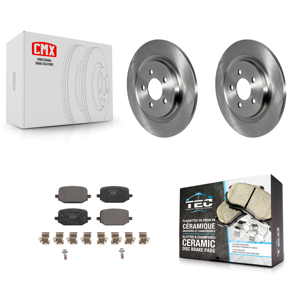 Rear Disc Brake Rotors And Ceramic Pads Kit For 2022 Ford Explorer 3.0L/2.3L